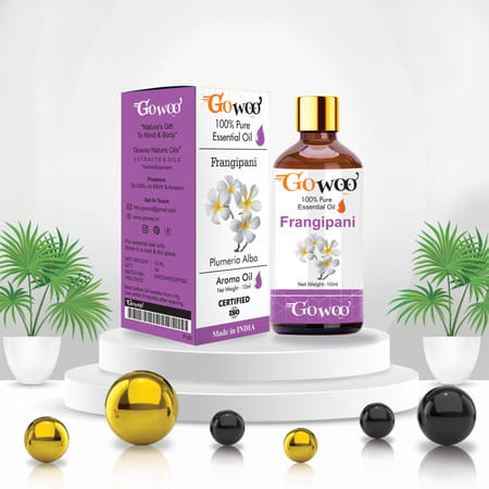 Pack Of 2 Frangipani Essential Oil And Neem Carrier Oil - 100% Pure & Natural Oil For Hair & Skin
