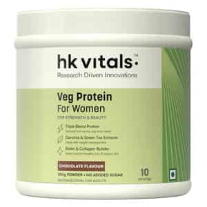 Hk Vitals Veg Protein For Women (chocolate | 250g) | Soy | Whey | Collagen | Biotin