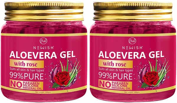 Newish Enrichingrose Aloevera Gel For Face&Skin | Natural Gel To Prevent Pimples&Acne200gm Packof2