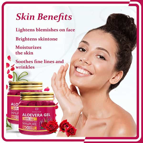 Newish Enrichingrose Aloevera Gel For Face&Skin | Natural Gel To Prevent Pimples&Acne200gm Packof2