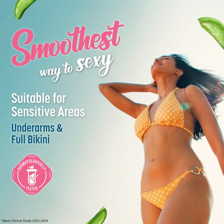 Veet Pure Hair Removal Cream | Sensitive Skin Aloe Vera | (20g + 20g) With Spatula Blister Pack