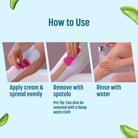 Veet Pure Hair Removal Cream | Sensitive Skin Aloe Vera | (20g + 20g) With Spatula Blister Pack