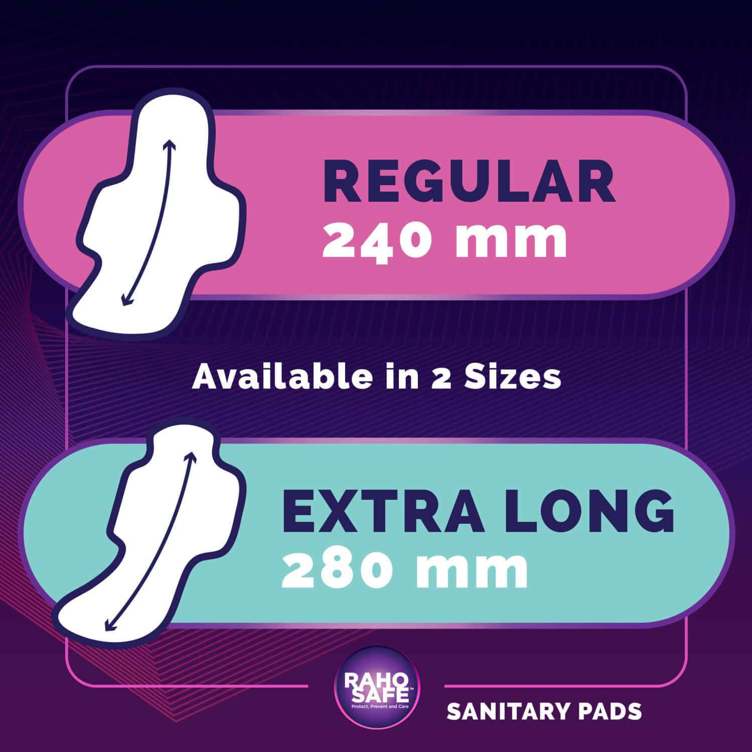Buy RAHO SAFE EXTRA LONG SCENTED SANITARY PADS WITH SOFT WINGS PACK