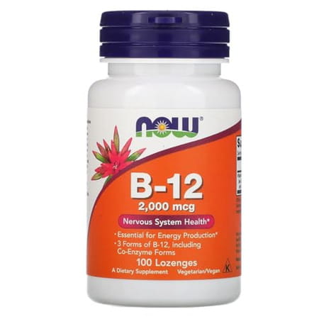 Now Foods Supplements | B-12 2 |000 Mcg | Energy Production* | Nervous System Health* | 100 Lozenges