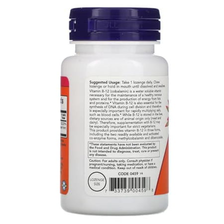 Now Foods Supplements | B-12 2 |000 Mcg | Energy Production* | Nervous System Health* | 100 Lozenges