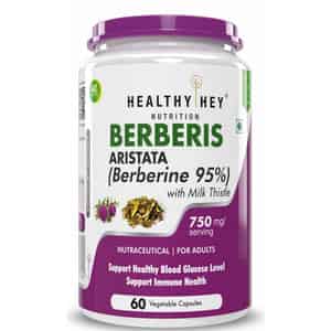 Healthyhey Nutrition Berberis Berberine 95% With Milk Thistle -60 Veg. Capsules