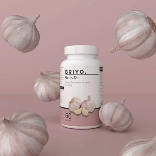 Briyo Garlic Oil Softgels - Dietary Supplement For Good Immunity - 1 X (60 Softgels)