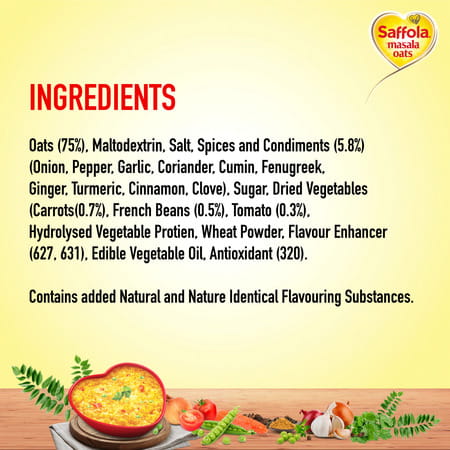 Saffola Masala Oats Tasty Evening Snack Peppy Tomato 500g