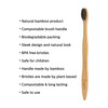 Sangsara By Dr. Odin Bamboo Toothbrush 100% Biodegradable Natural Black Pack Of 4