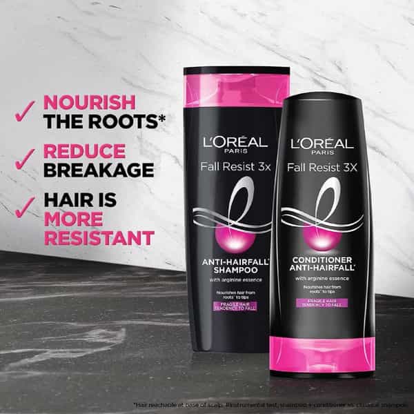 L'oreal Paris Anti-Hair Fall Shampoo,Nourishing For Hair Growth, For Thinning & Hair Loss, 3X, 340Ml