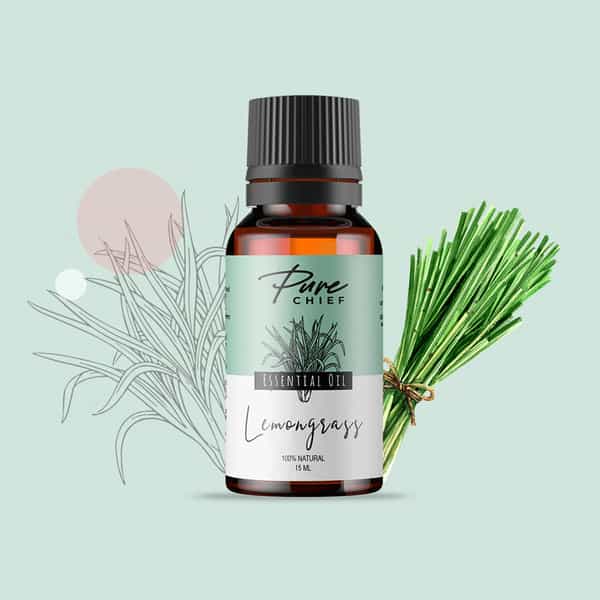 Pure Chief Lemongrass Essential Oil Makes Hair Roots Stronger Controls Dandruff And Hair Fall- 15Ml