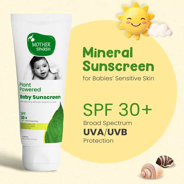 Mother Sparsh Natural Baby Sunscreen Lotion Spf 30+ Uva/Uvb Protection 100Ml