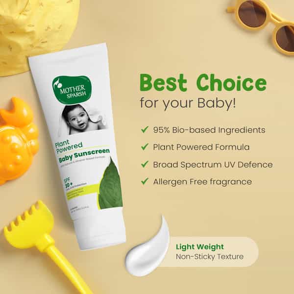 Mother Sparsh Natural Baby Sunscreen Lotion Spf 30+ Uva/Uvb Protection 100Ml
