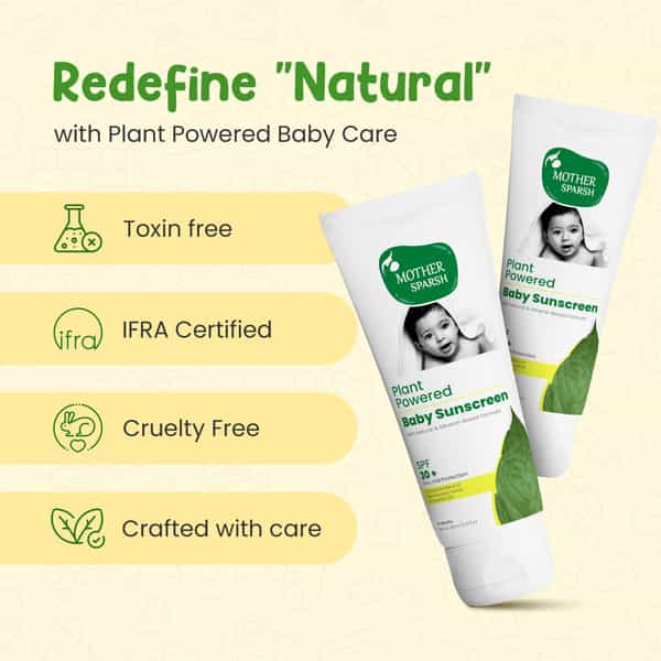 Mother Sparsh Natural Baby Sunscreen Lotion Spf 30+ Uva/Uvb Protection 100Ml