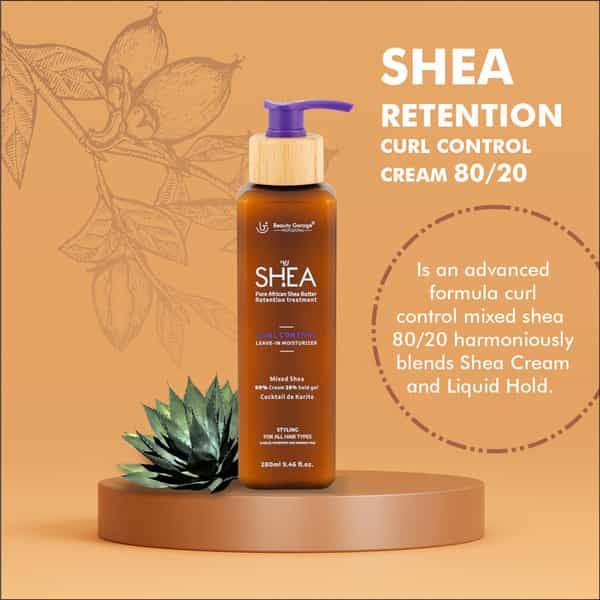 Beauty Garage Shea Curl Control Leave In Moisturizer 80% Cream 20% Hold Gel 280Ml
