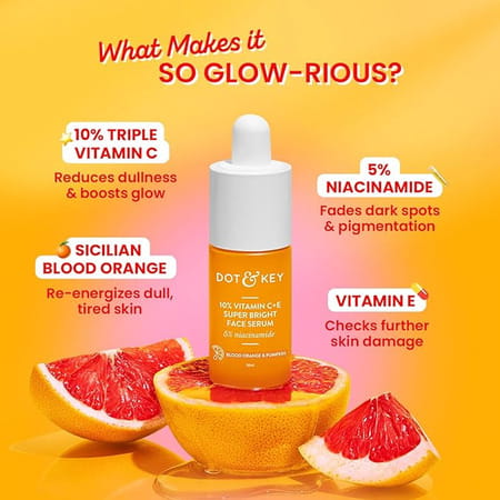 Dot & Key 10% Vitamin C + E Serum With 5% Niacinamide | For All Skin Types - 30ml