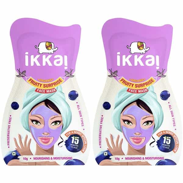 Ikkai By Lotus Herbals Fruity Surprise Face Mask (Face Pack) - Pack Of 2