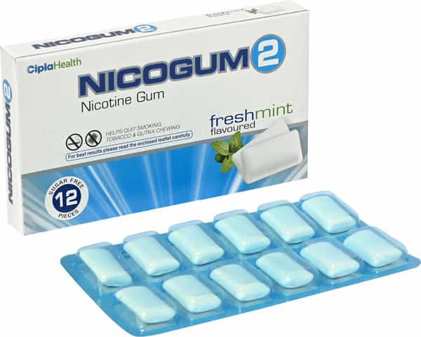 Nicogum 2Mg Freshmint Flavour Sugar Free Strip Of 12 Nicotine Gums