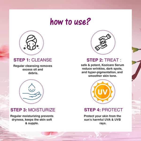 Kozicare Kojic Acid Skin Lightening/Brightening Combo Pack (Soap + Serum + Cream + Fairness Oil)