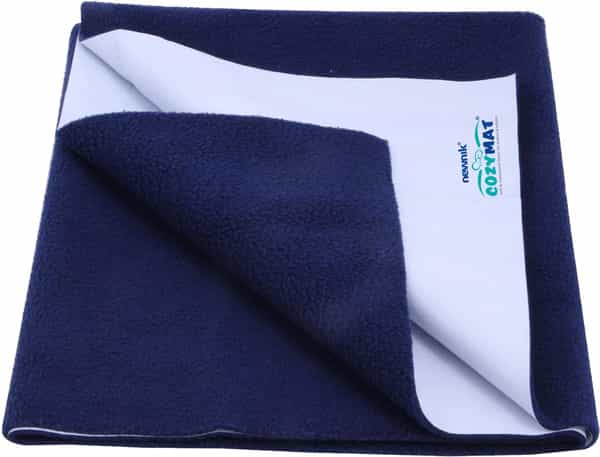 Newnik Cozymat Dry Sheet (Size: 200Cm X 260Cm) Double Bed Navy Blue