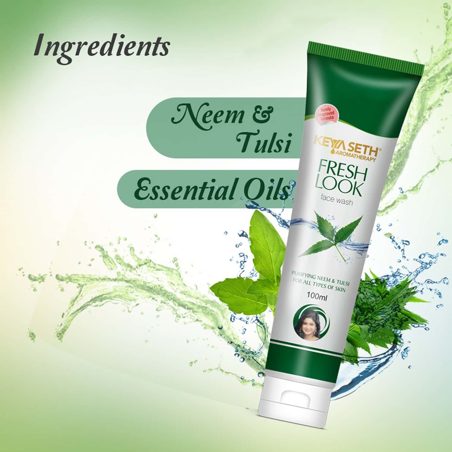 Buy KEYA SETH AROMATHERAPY FRESH LOOK FACE WASH NEEM & TULSI100ML