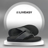 Liveasy Essentials Men's Diabetic & Orthopedic Slippers - Black - Size Uk 10 / Us 11