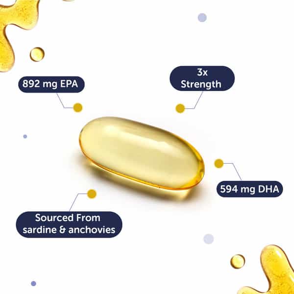 Neuherbs Deep Sea Omega 3 Fish Oil Triple Strength 2500 Mg | Brain | Heart | Eye & Bone 150 Capsules