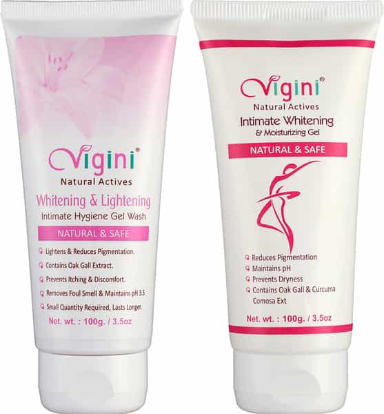 Vigini Vaginal V Whitening Feminine Hygiene Lubricant Vagina Hygiene Gel + Intimate Wash 200Ml