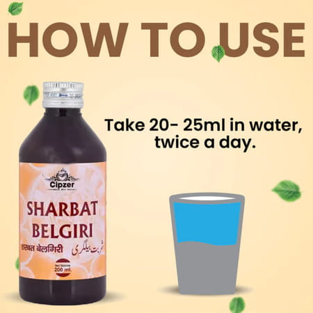 Cipzer Sharbat Belgiri 200ml | Supports Digestive Health & Promotes Gut Comfort