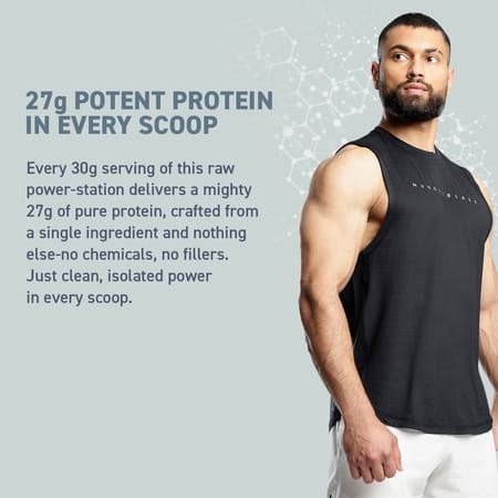 Muscleblaze 100% Clean Raw Whey Protein Isolate | Unflavoured | 27G Protein Per Scoop | 500 Gm