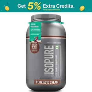 Isopure Whey Protein Isolate Powder With Vitamins For Immune Support - 2 Kg (cookies & Cream)