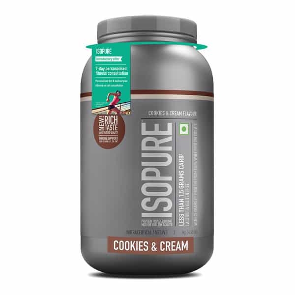 Isopure Whey Protein Isolate Powder With Vitamins For Immune Support - 2 Kg (Cookies & Cream)