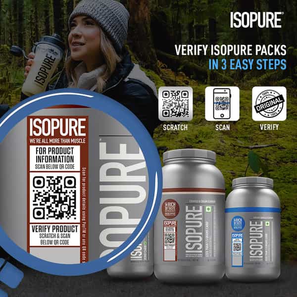 Isopure Whey Protein Isolate Powder With Vitamins For Immune Support - 2 Kg (Cookies & Cream)