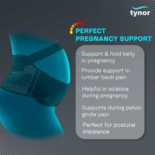 Tynor Pregnancy Support Black Large 1 Unit