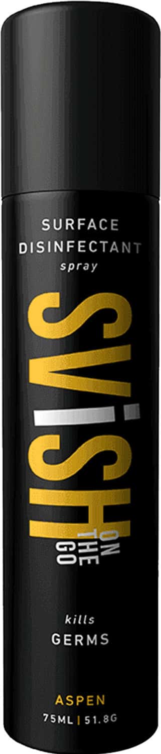 Svish On The Go Aspen Multisurface & Toilet Seat Disinfectant Spray (75 Ml) - Pack Of 1