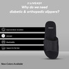 Liveasy Essentials Diabetic & Orthopedic Slippers- Men With Velcro -Black Size 6