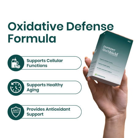 Purezen Oxishield | Powerful Antioxidant Supplement | Cellular Health & Healthy Aging - 60 Capsules