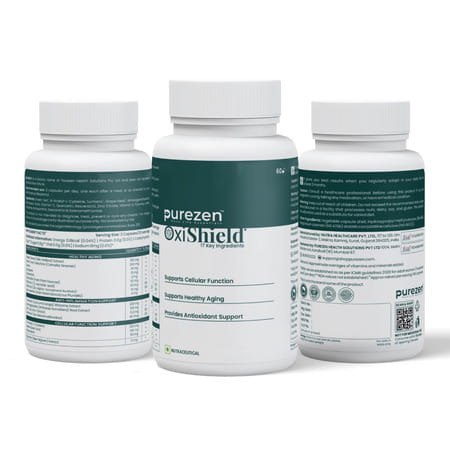 Purezen Oxishield | Powerful Antioxidant Supplement | Cellular Health & Healthy Aging - 60 Capsules
