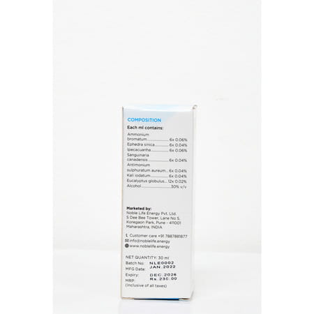 Noble Life Energy E28 Bronchit - 30ml