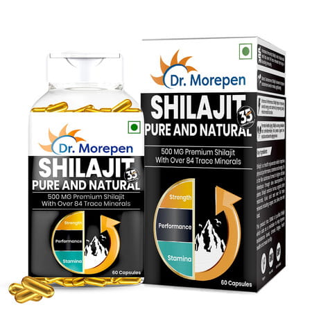 Dr. Morepen Shilajit Capsules For Strength Stamina & Vigor - 60 Capsules