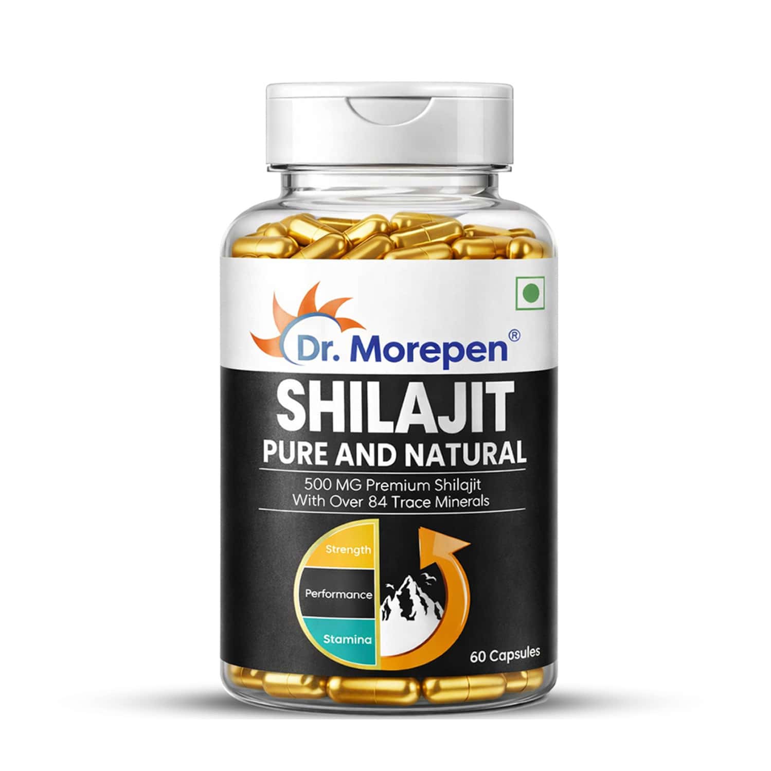 Dr. Morepen Shilajit Capsules For Strength Stamina & Vigor - 60 Capsules