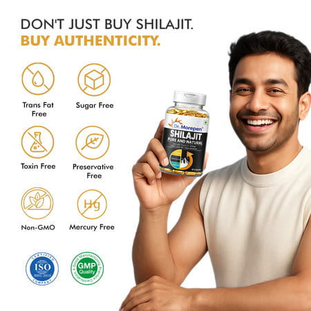 Dr. Morepen Shilajit Capsules For Strength Stamina & Vigor - 60 Capsules