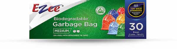 Ezee Bio-Degradable Medium Garbage Bags (19 X 21 Inches) - 30 Pcs