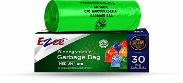 Ezee Bio-Degradable Medium Garbage Bags (19 X 21 Inches) - 30 Pcs