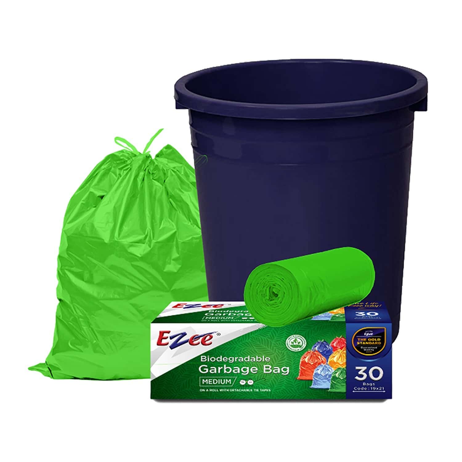 Buy Ezee BioDegradable Medium Garbage Bags (19 X 21 Inches) 30 Pcs
