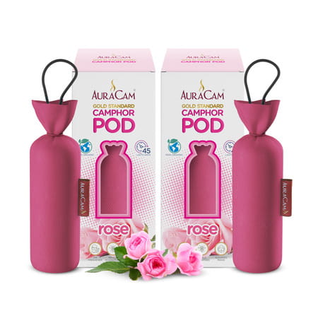Auracam Gold Standard Camphor Pod | Camphor Cone (Rose) - Set Of 2