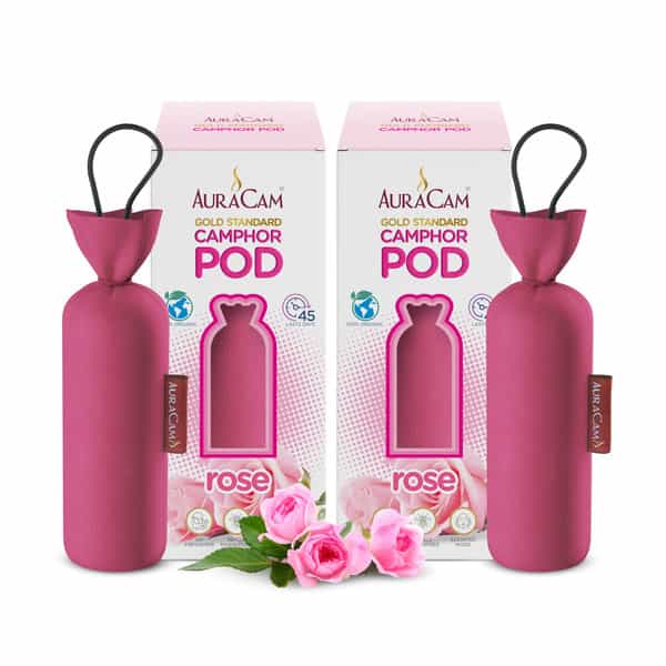 Auracam Gold Standard Camphor Pod | Camphor Cone (Rose) - Set Of 2