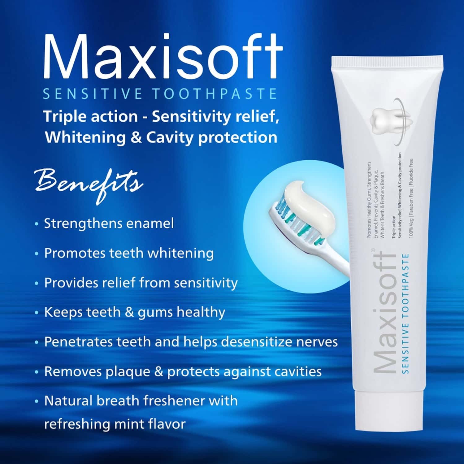 Buy MAXISOFT SENSITIVE TOOTHPASTE (100 GM PACK OF 4) Online & Get