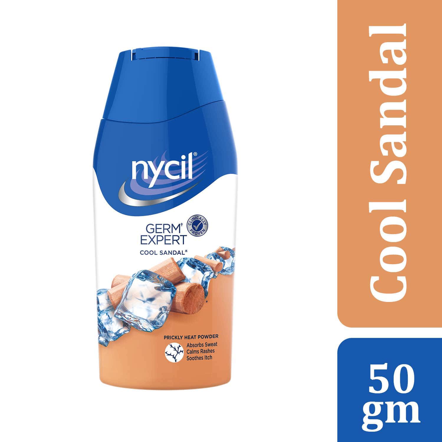 Nycil Cool Sandal Prickly Heat Talcum Powder 50gm