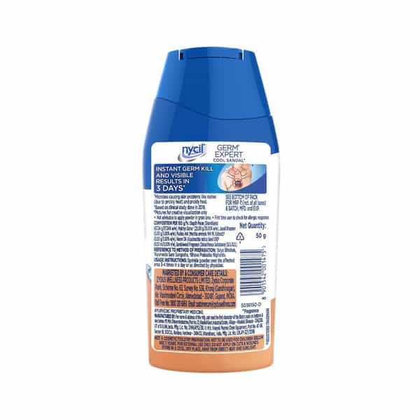 Nycil Cool Sandal Prickly Heat Talcum Powder 50Gm